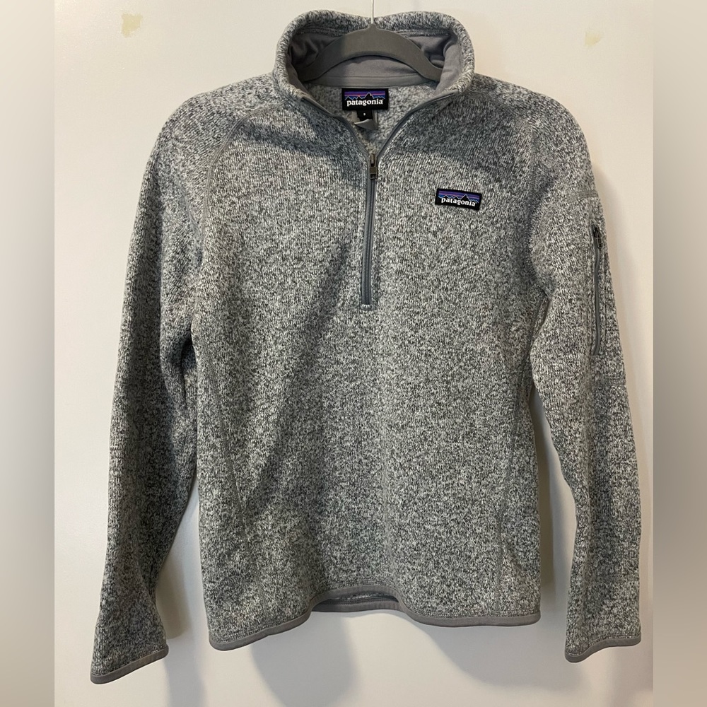 Patagonia Better Sweater Quarter 1/4 Zip Pullover Gray sz S